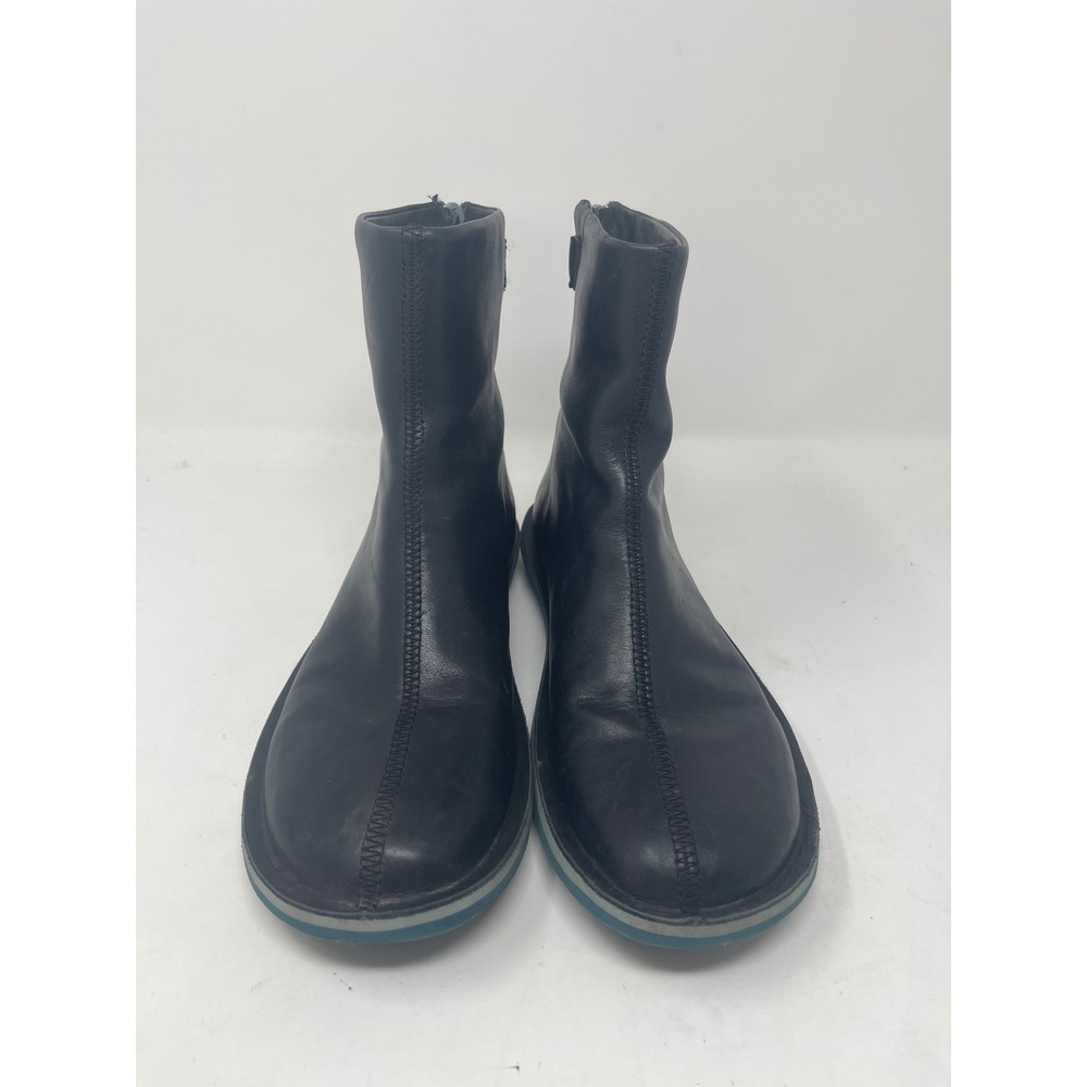 Camper Peu Cami Ankle Boots Women 39 Black Excellent Leather Rear Zip K400010